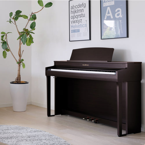 Kawai CN301 Digital Piano - Premium Rosewood - in a stylish living room
