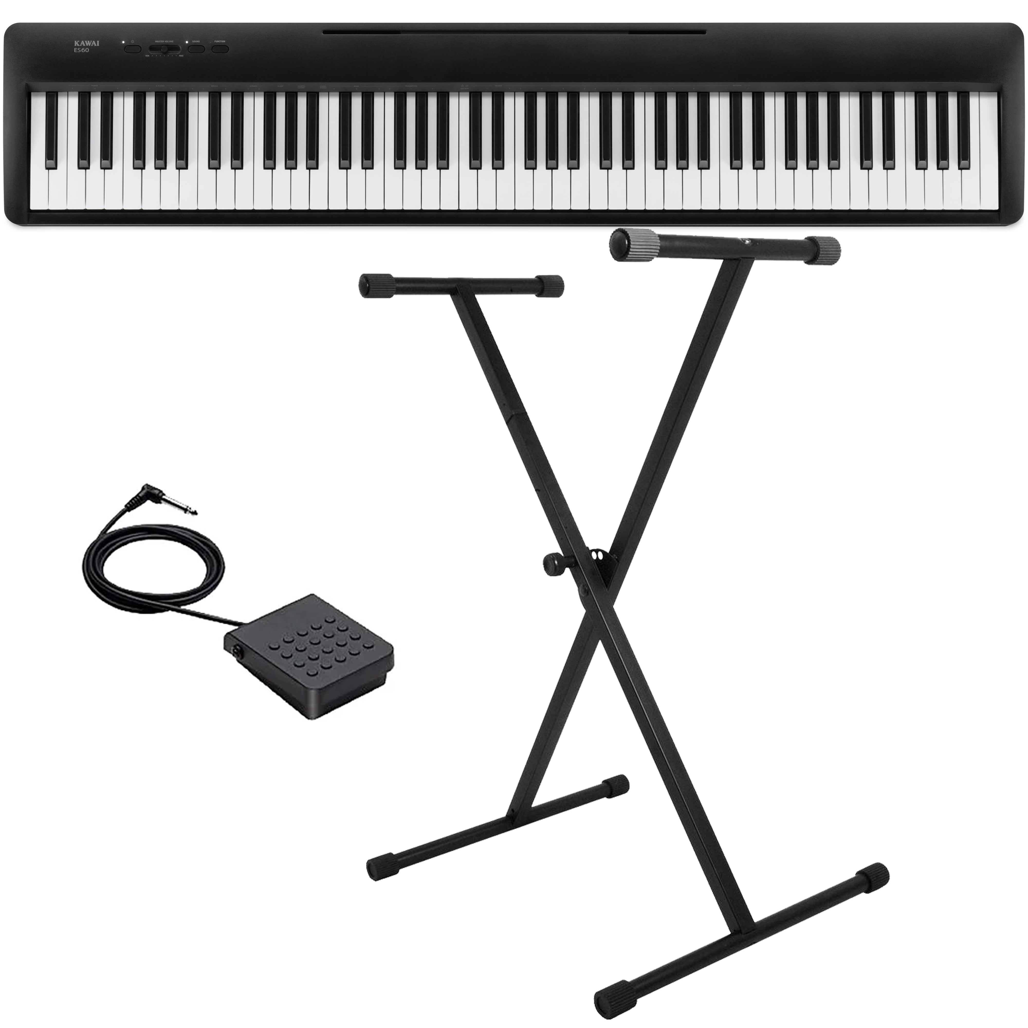 Kawai ES60 Digital Piano - Black KEY ESSENTIALS BUNDLE