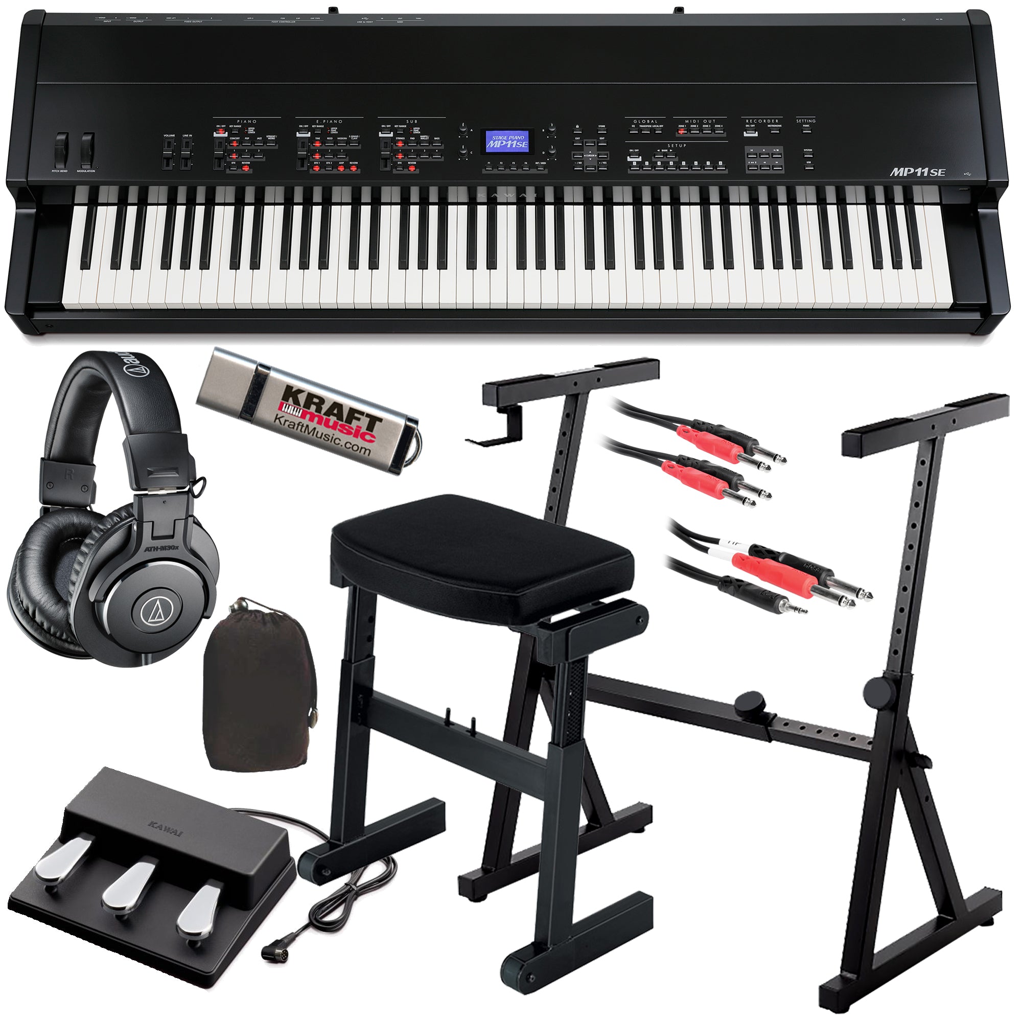 Kawai MP11SE Stage Piano KEY ESSENTIALS BUNDLE