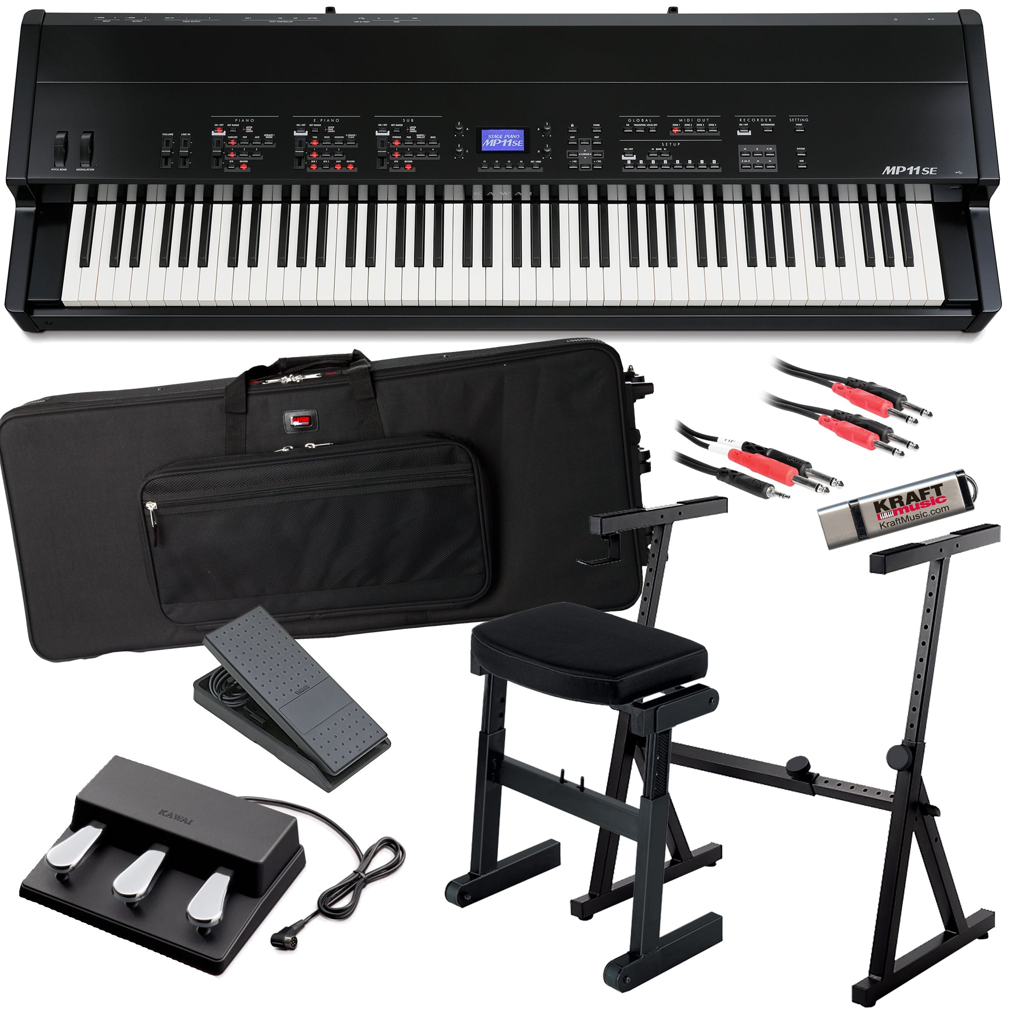 Kawai MP11SE Stage Piano STAGE ESSENTIALS BUNDLE