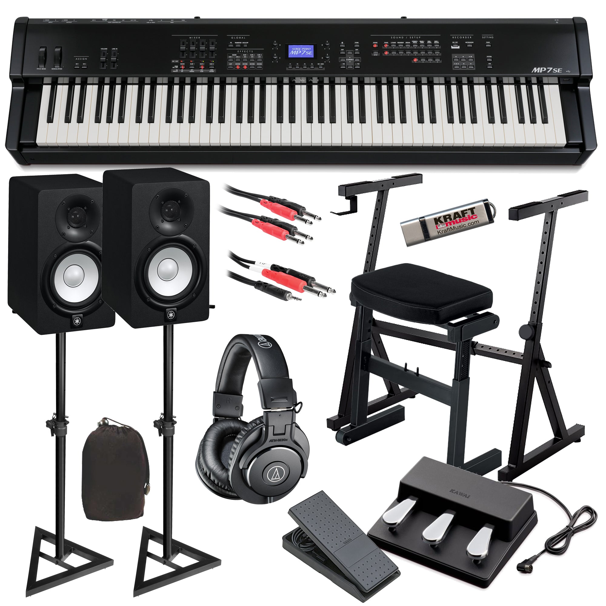 Kawai MP7SE Stage Piano COMPLETE STUDIO BUNDLE