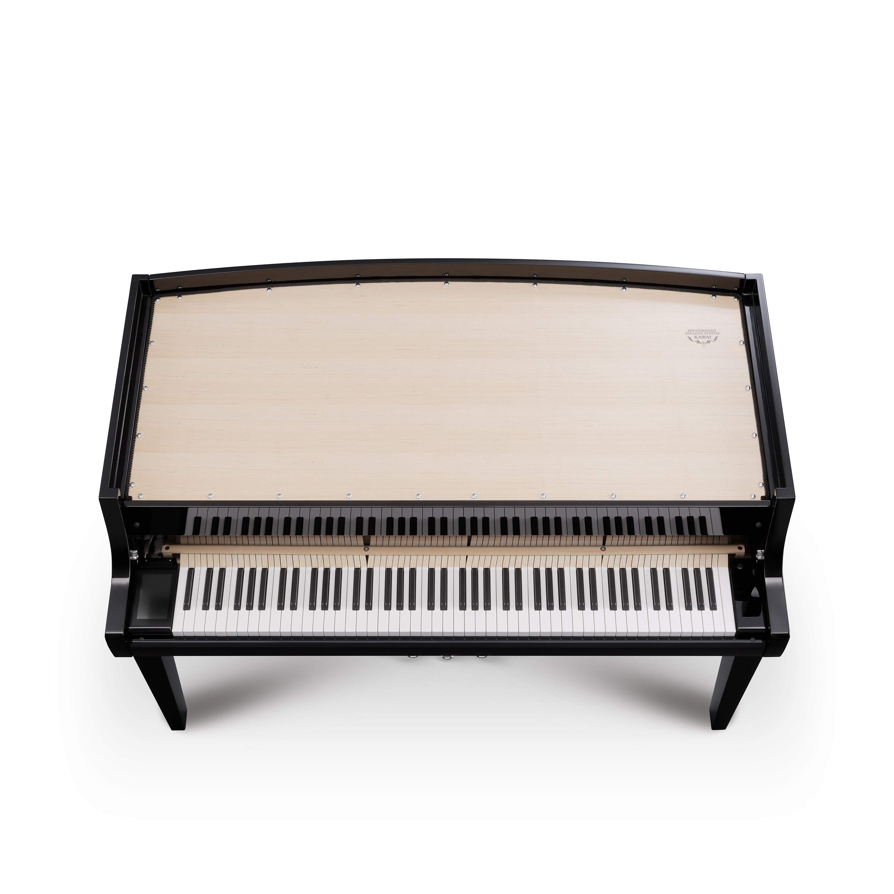Kawai NOVUS NV12 Hybrid Grand Piano -  Ebony Polish - Under Lid View from Above