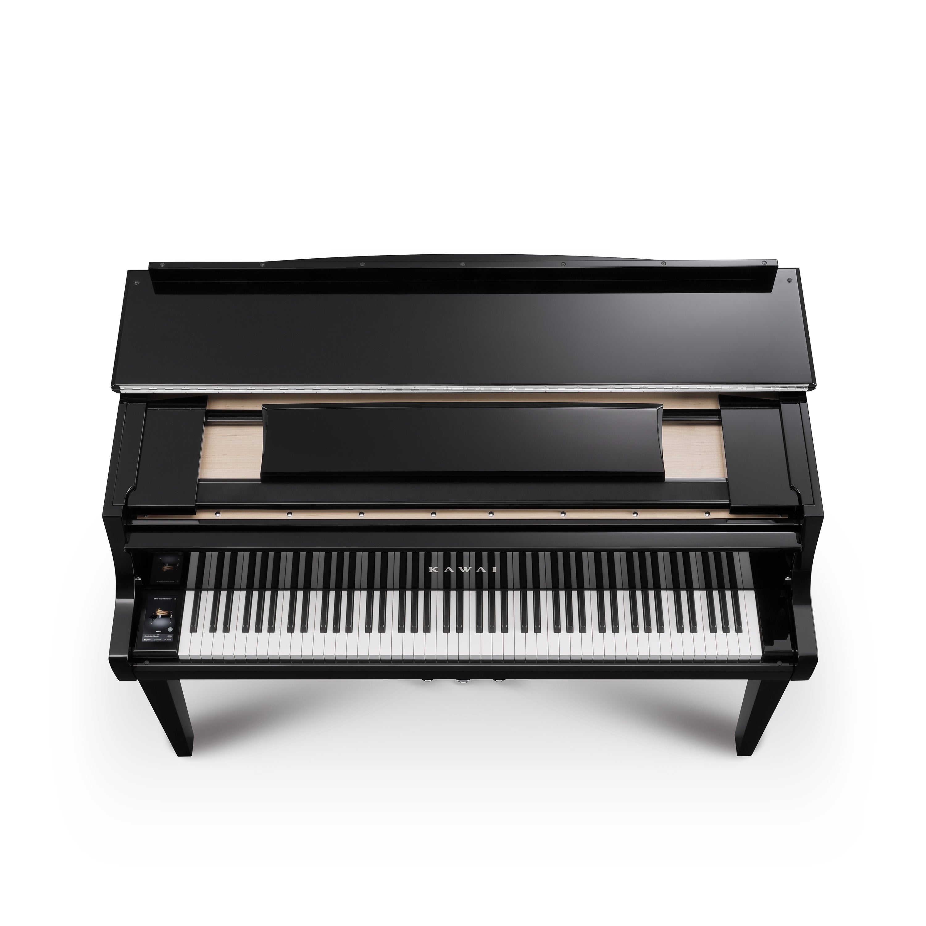 Kawai NOVUS NV12 Hybrid Grand Piano -  Ebony Polish - Top View with Lid Closed