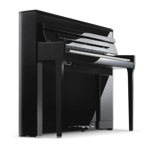 Kawai NOVUS NV6 Hybrid Upright Piano - Ebony Polish - Angle View from a Low Angle