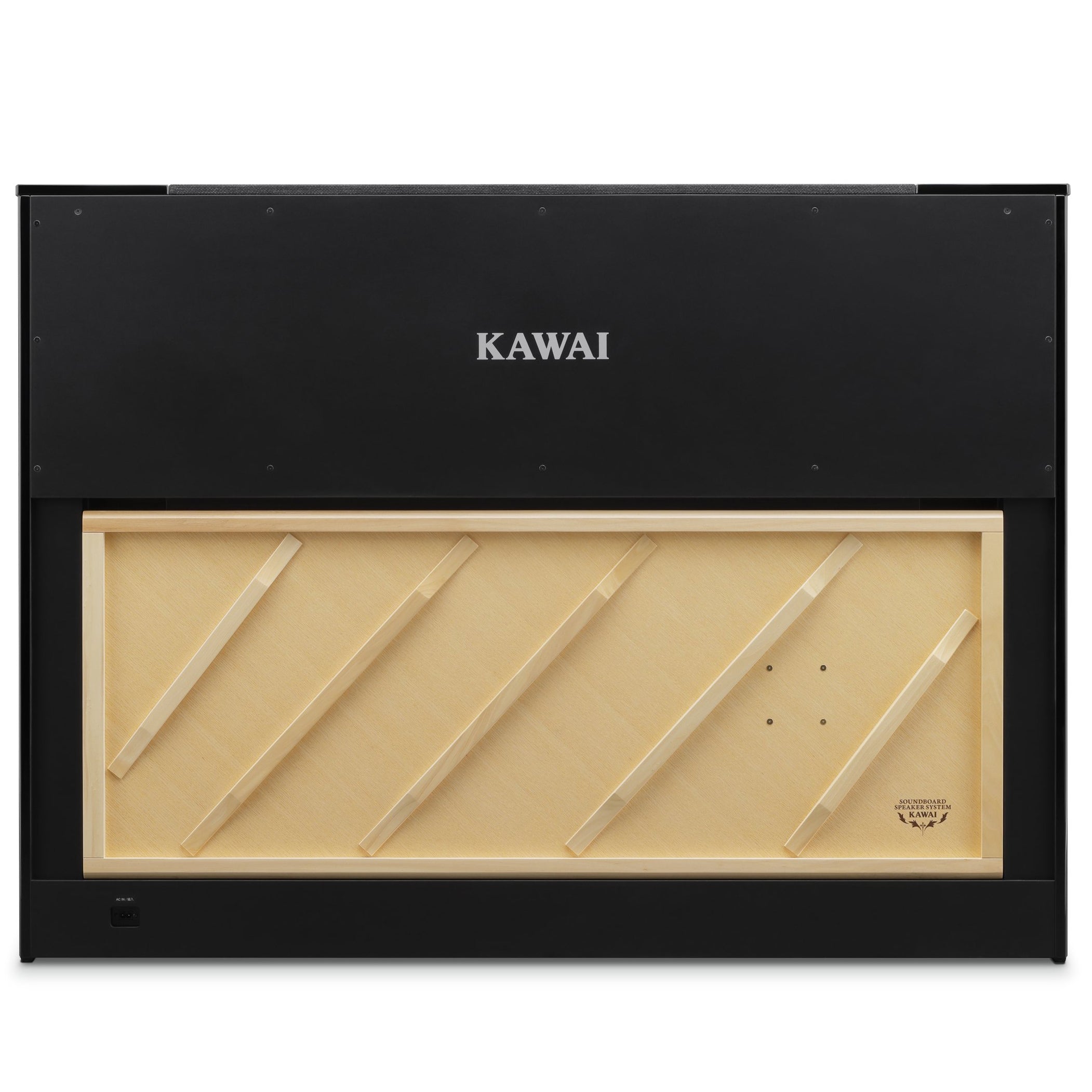 Kawai NOVUS NV6 Hybrid Upright Piano - Ebony Polish - Rear View