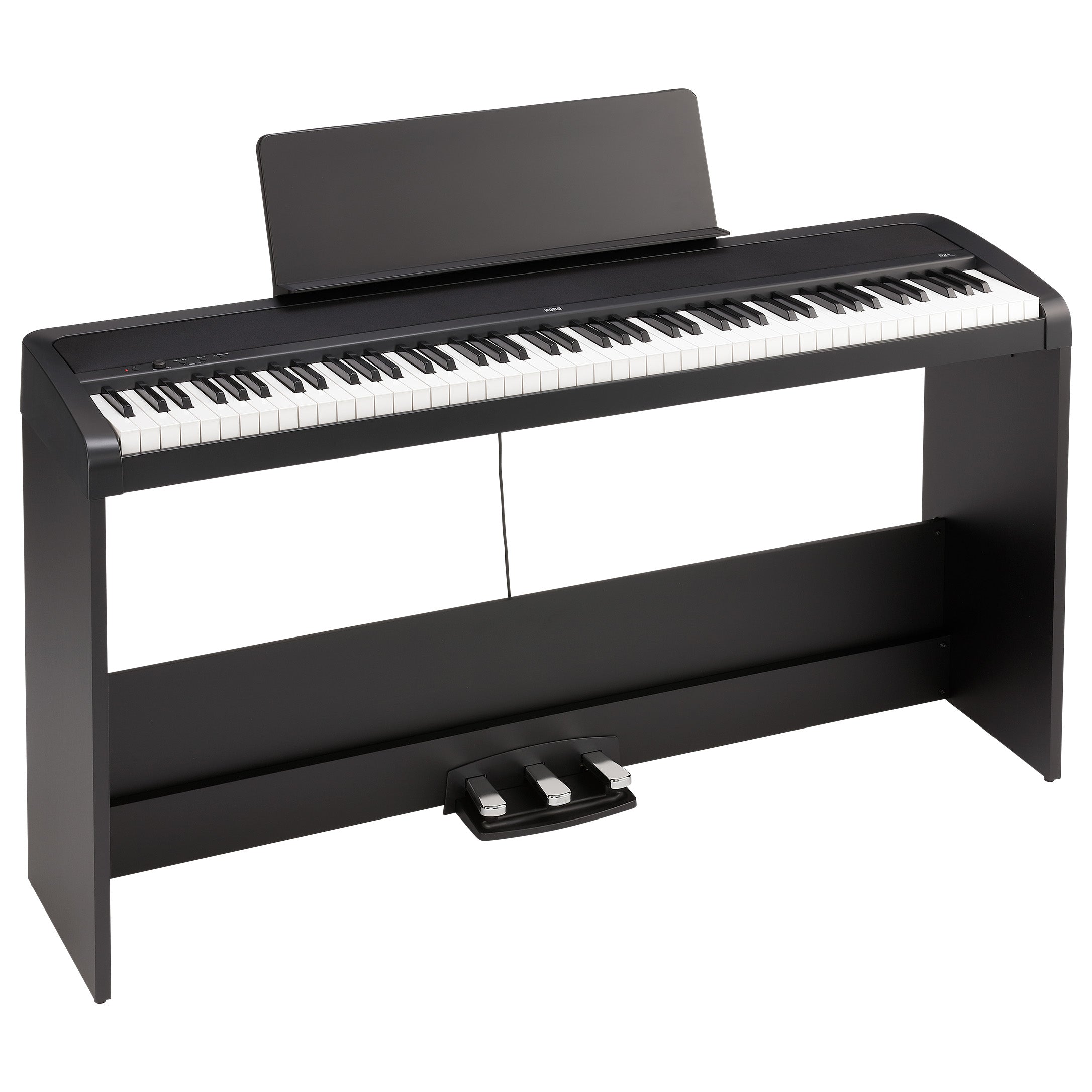Korg B2+ Plus Digital Piano with Stand and Pedals - Black, View 1