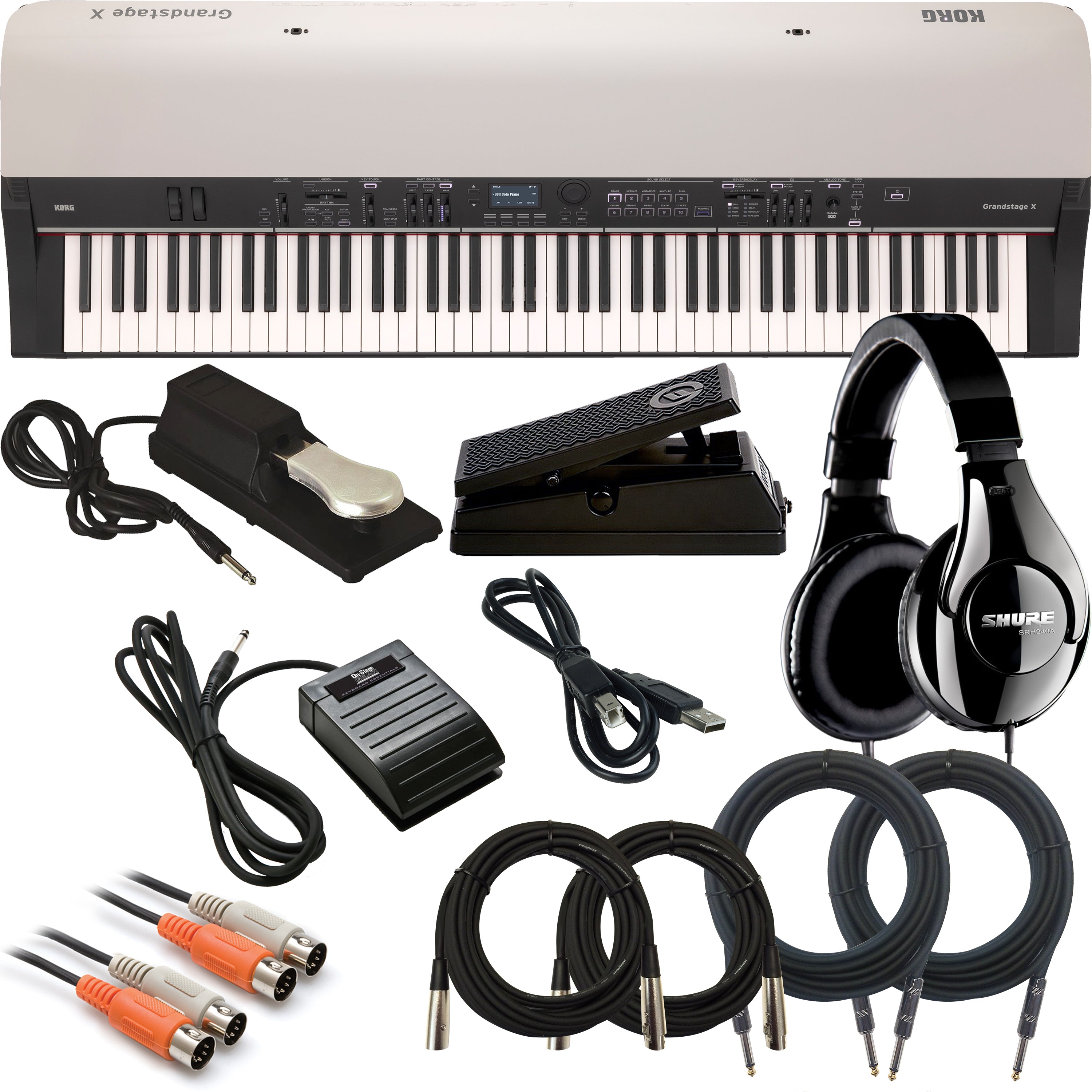 Korg Grandstage X Stage Piano CABLE KIT – Kraft Music Korg Grandstage X Stage Piano CABLE KIT – Kraft Music