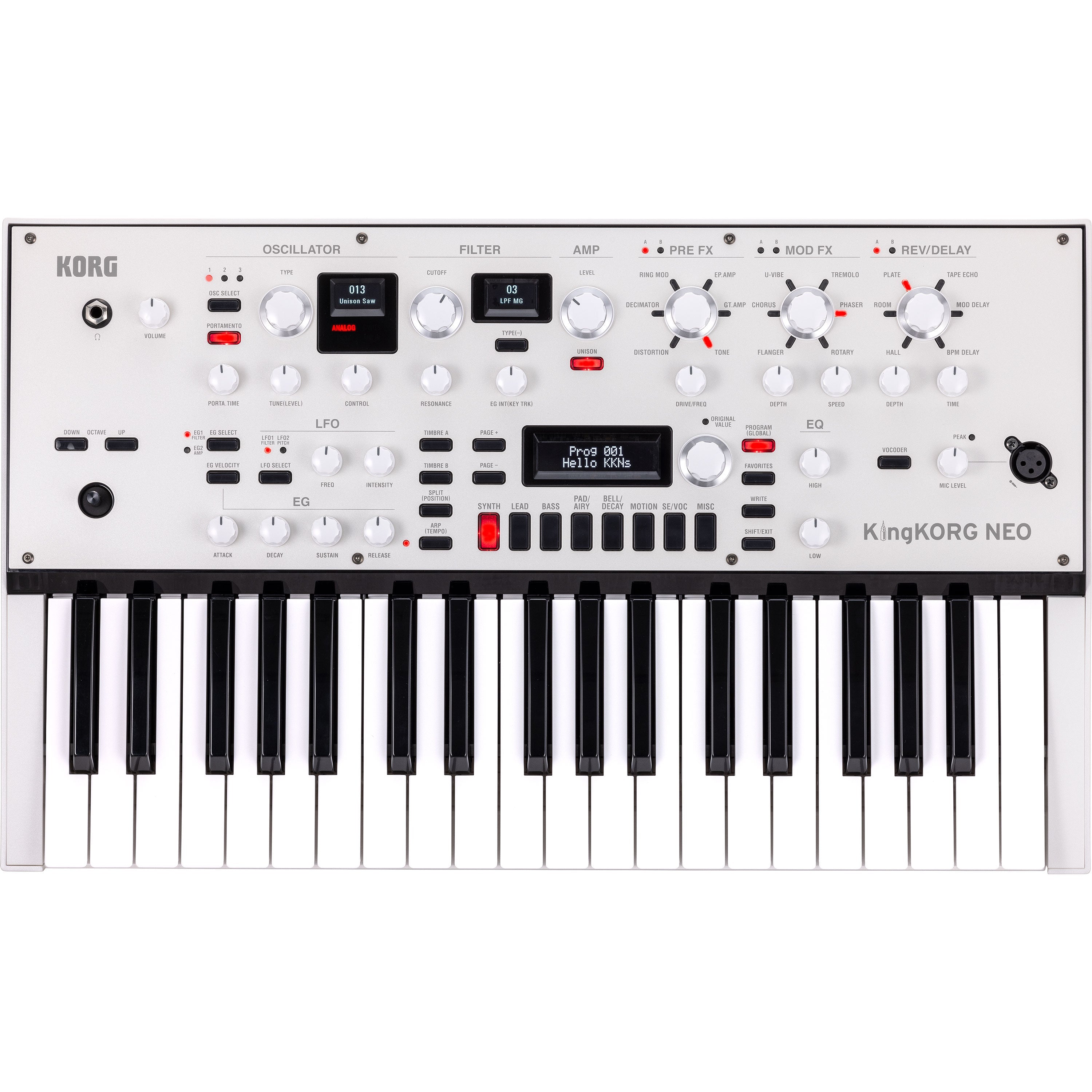 Korg KingKorg Neo 37-Key Virtual Analog Synthesizer/Vocoder View 2