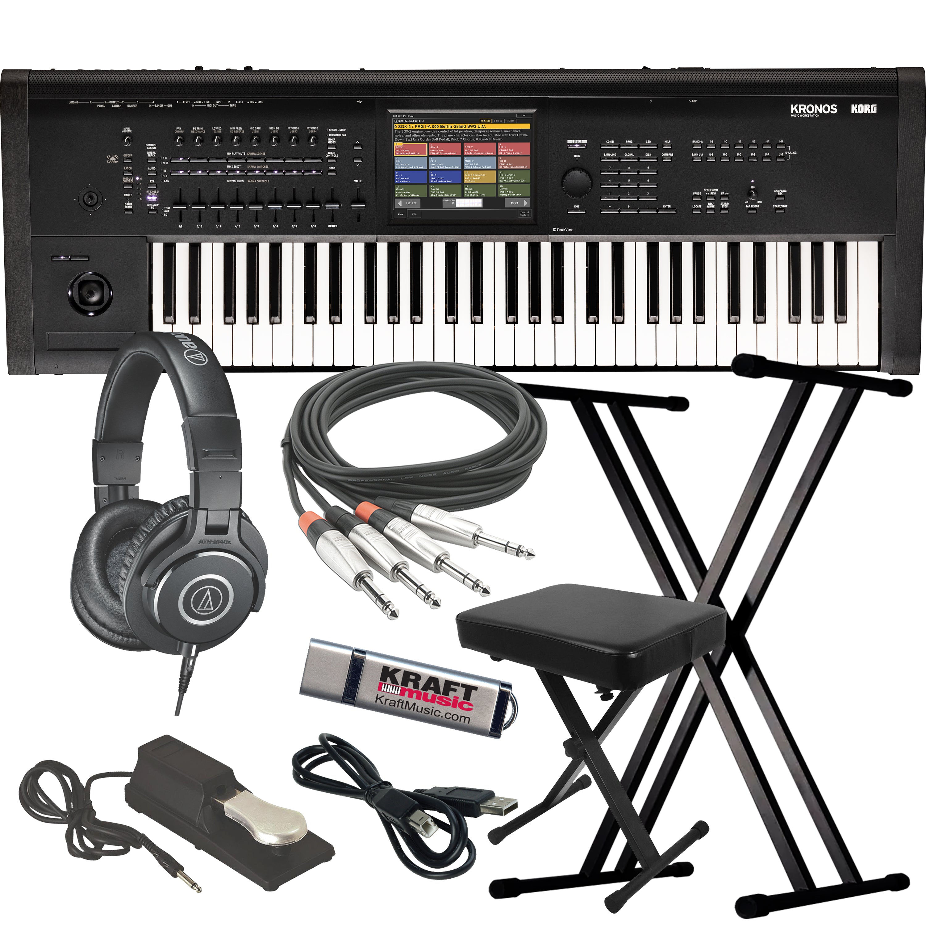 Korg Kronos 3 61-Key Music Workstation KEY ESSENTIALS BUNDLE