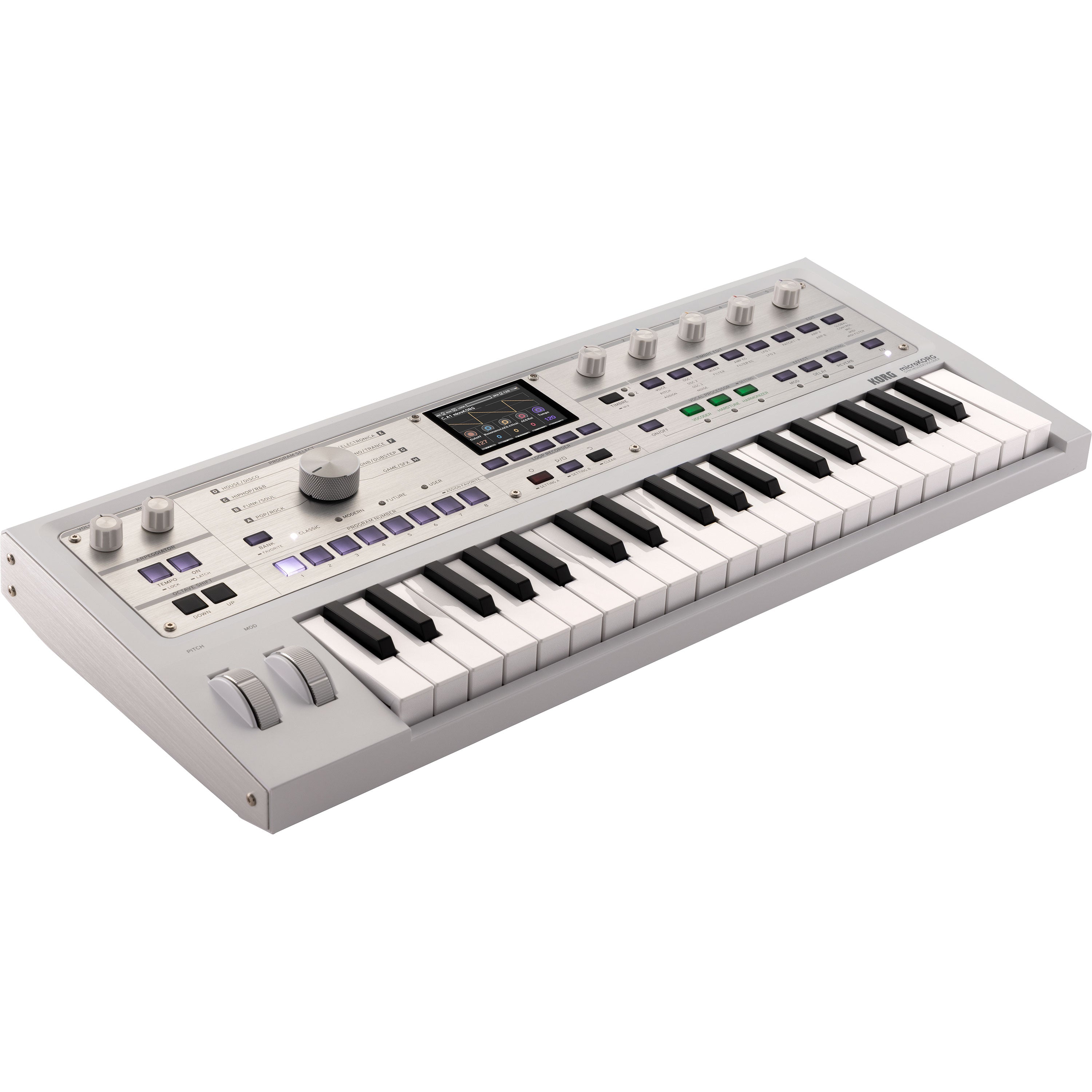 Korg MicroKorg2 Synthesizer/Vocoder - Metallic White – Kraft Korg MicroKorg2 Synthesizer/Vocoder - Metallic White – Kraft