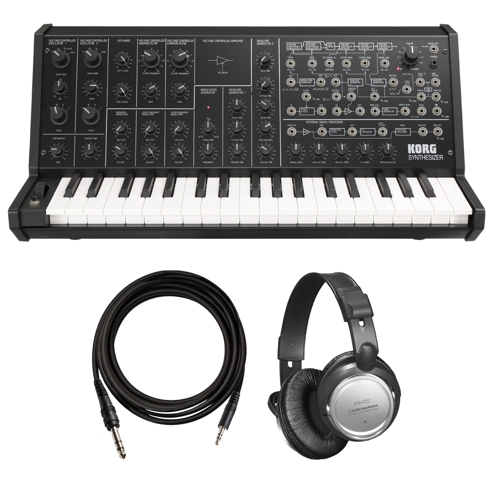 Korg MS-20 mini Monophonic Synthesizer BONUS PAK