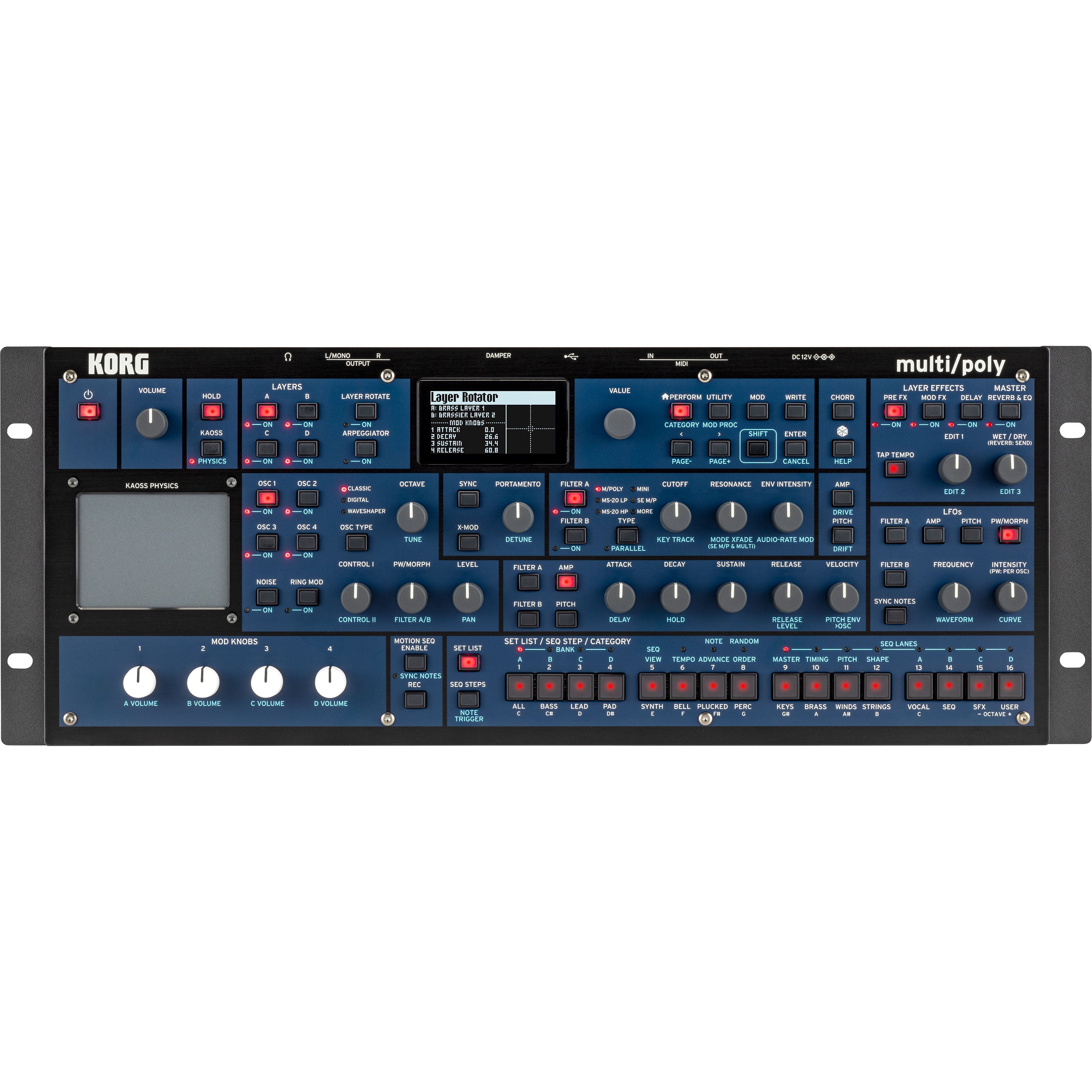 Korg Multi/Poly Module Analog Modeling Synthesizer View 1