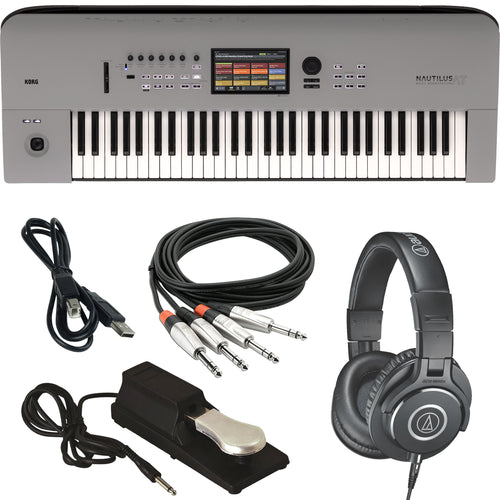 Korg Nautilus AT 61-Key Music Workstation - Gray BONUS PAK – Kraft 
