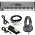 Collage showing components in Korg Nautilus AT 88-Key Music Workstation - Gray BONUS PAK
