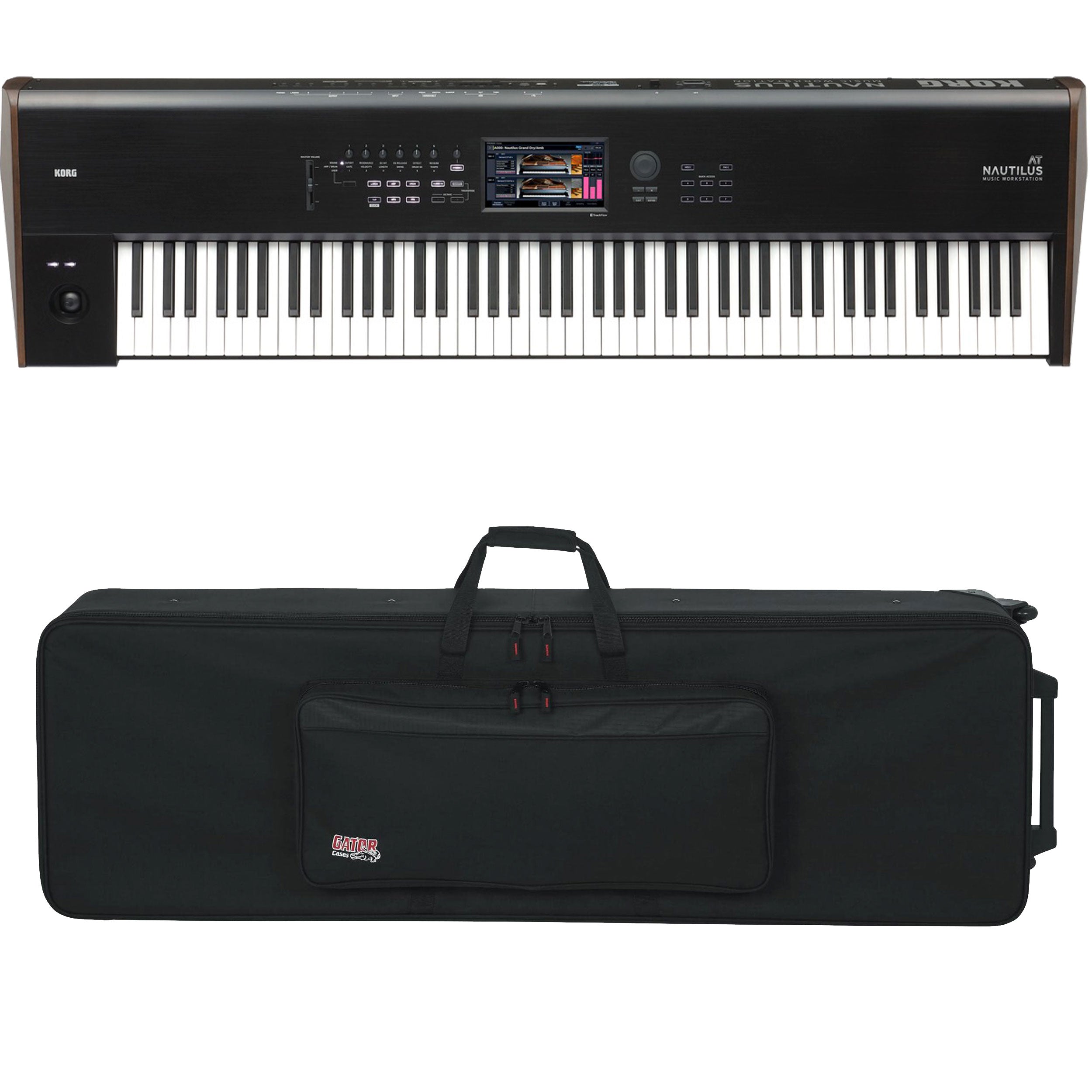 Collage image of the Korg Nautilus AT 88-Key Music Workstation CARRY BAG KIT