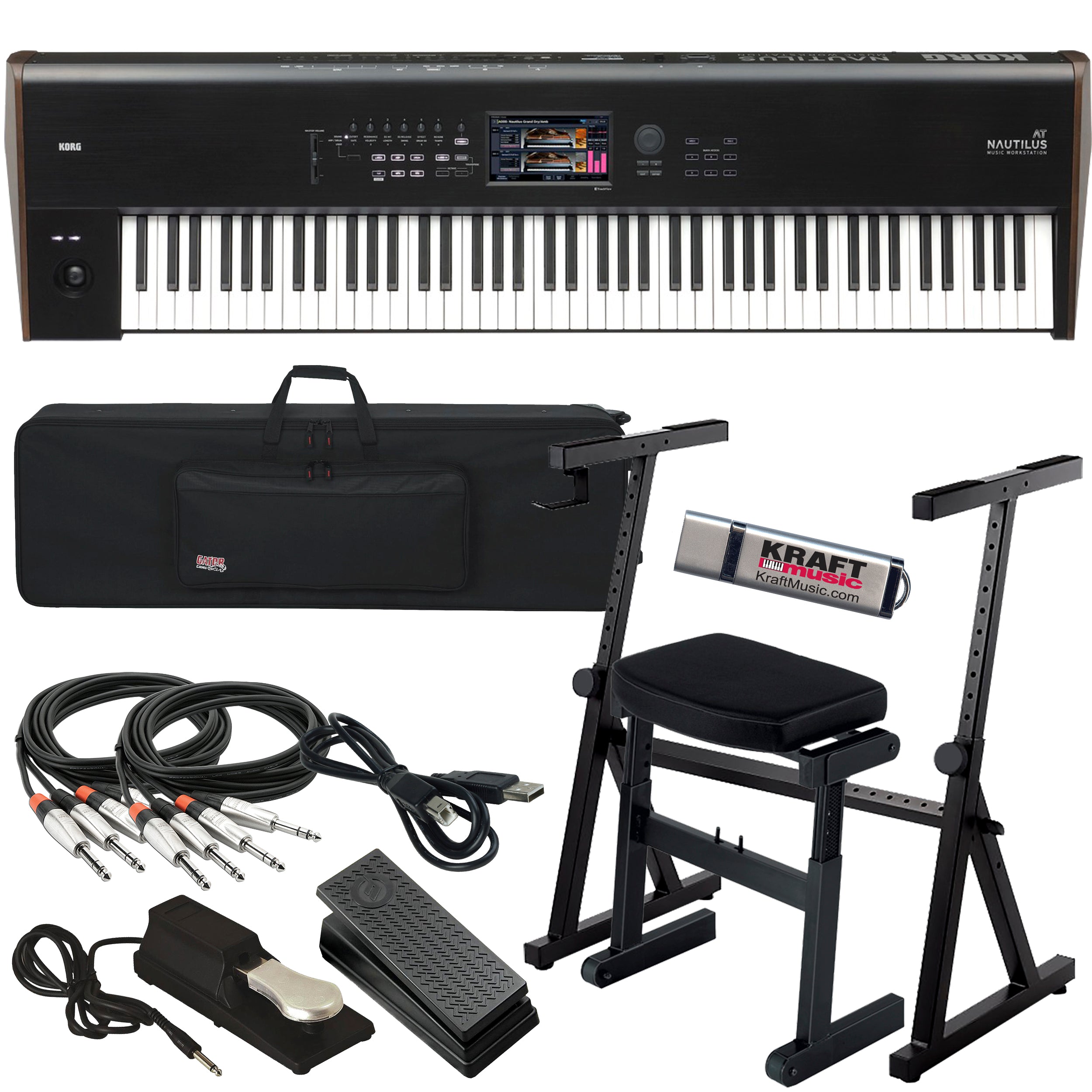 Korg Nautilus AT 88-Key Music Workstation STAGE RIG