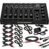 Collage showing components in Korg Nu:Tekt NTS-4 Performance Mixer Kit COMPLETE POWER & CABLE KIT