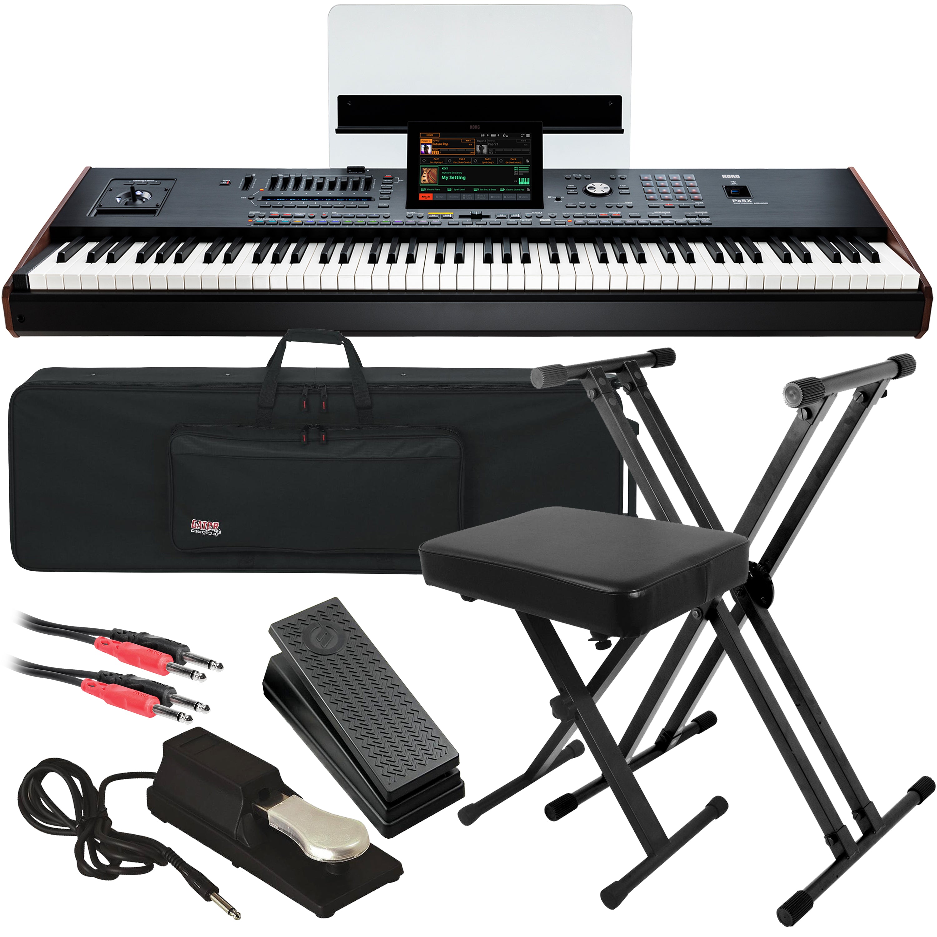 Korg PA5X 88-key Professional Arranger Workstation Keyboard STAGE KIT