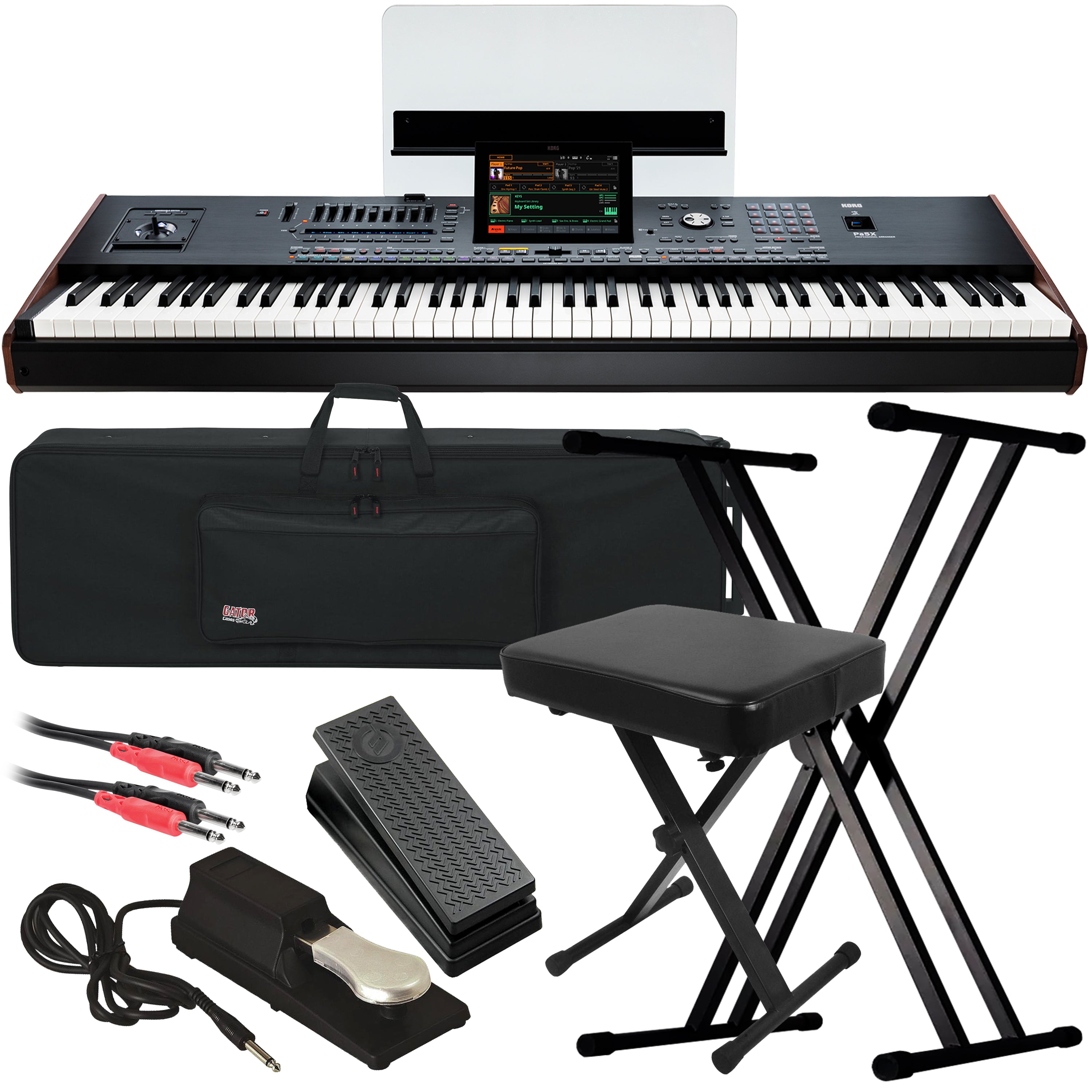 Korg PA5X 88-key Professional Arranger Workstation Keyboard STAGE KIT
