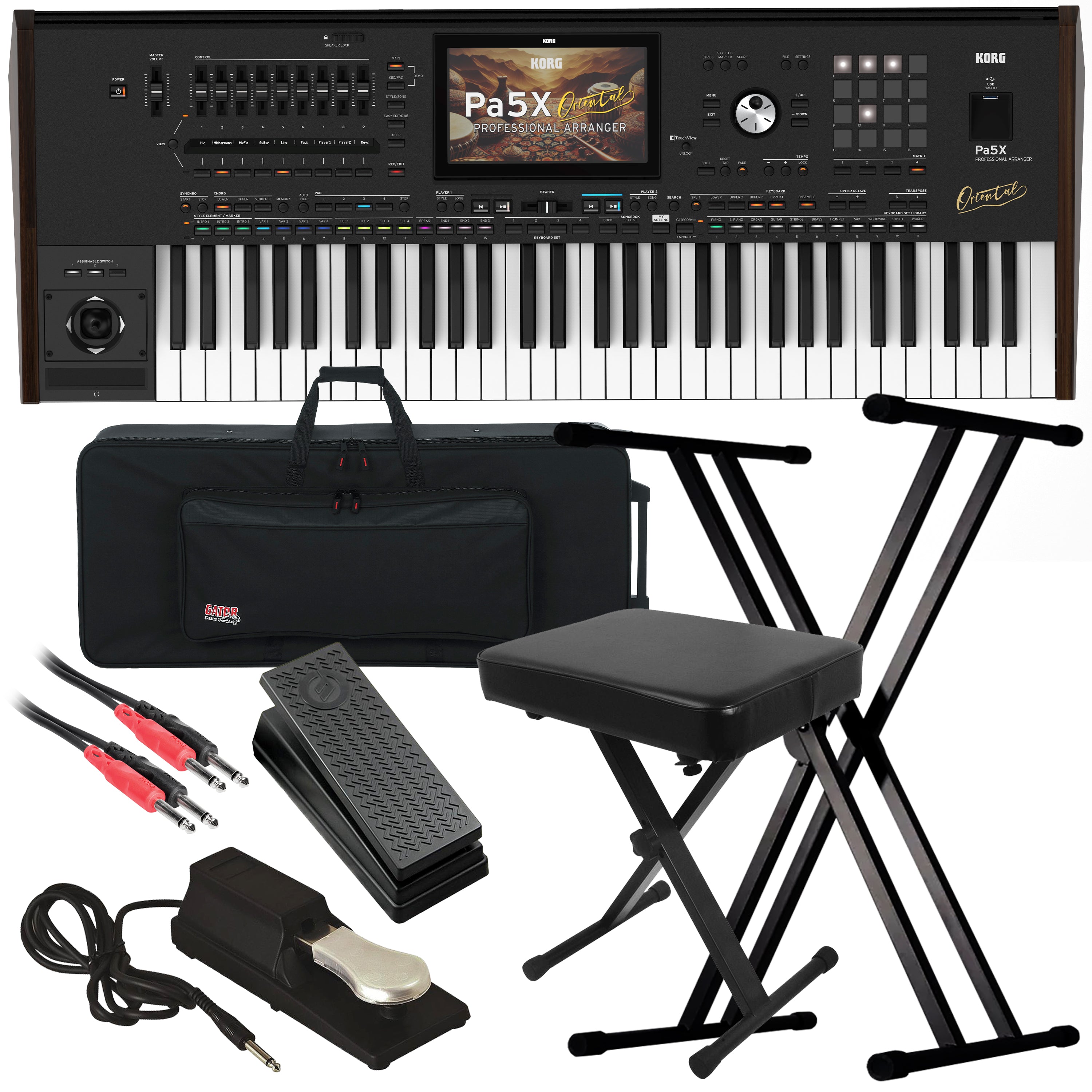 Korg PA5X Oriental 61-key Arranger Workstation Keyboard STAGE KIT