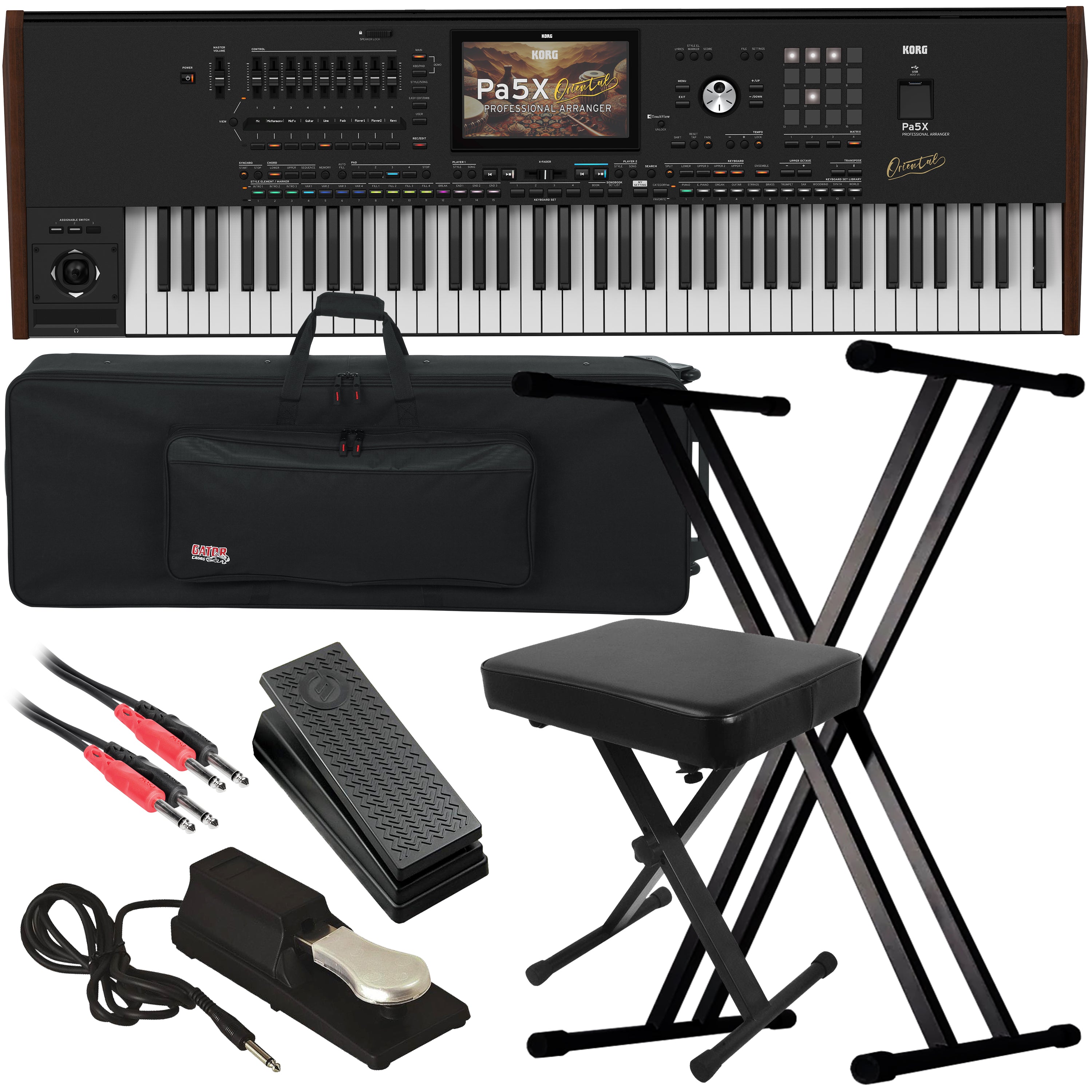 Korg PA5X Oriental 76-key Arranger Workstation Keyboard STAGE KIT
