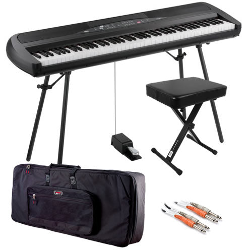 korg sp-280 digital piano stage essentials bundle