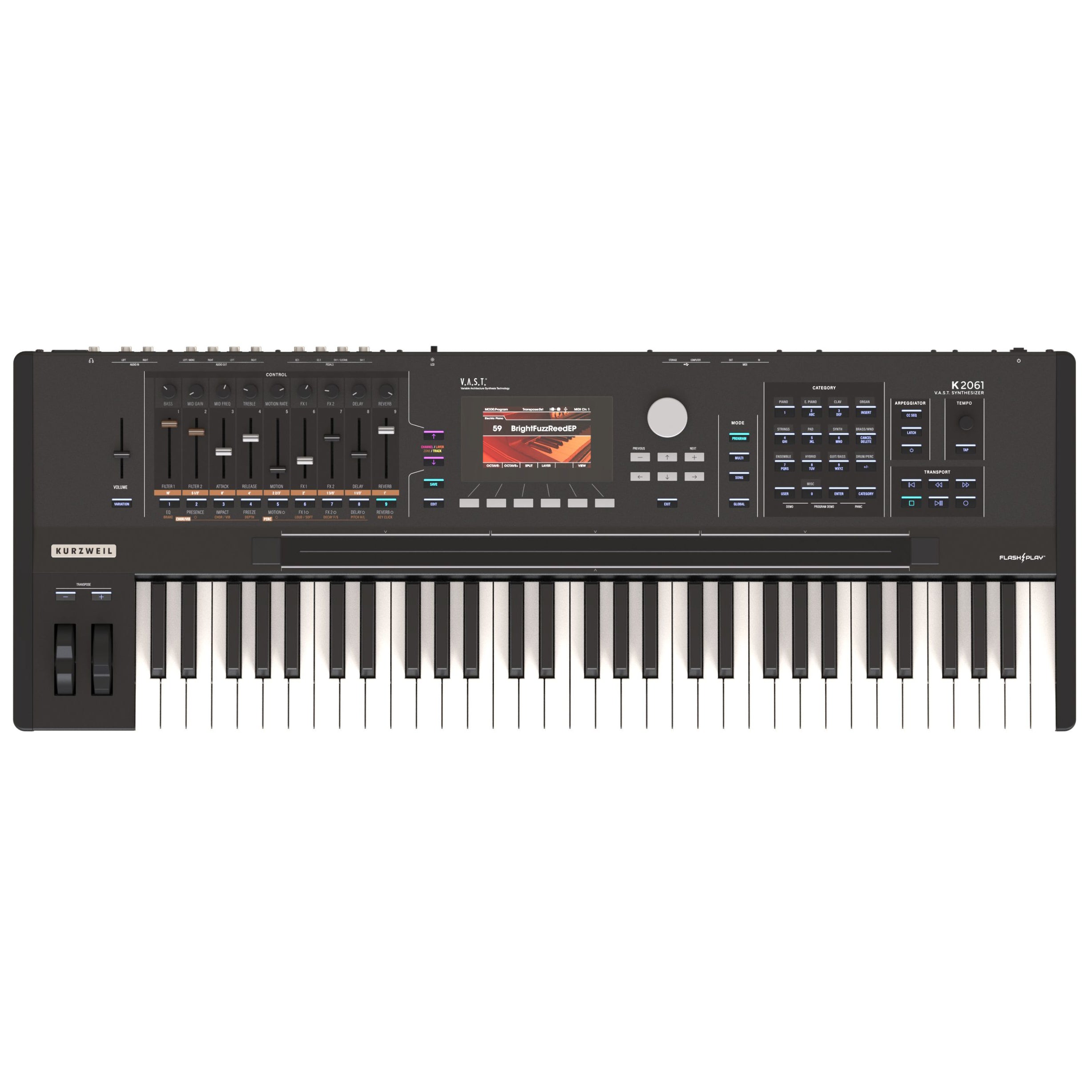 Kurzweil K2088 Workstation Keyboard, view 5