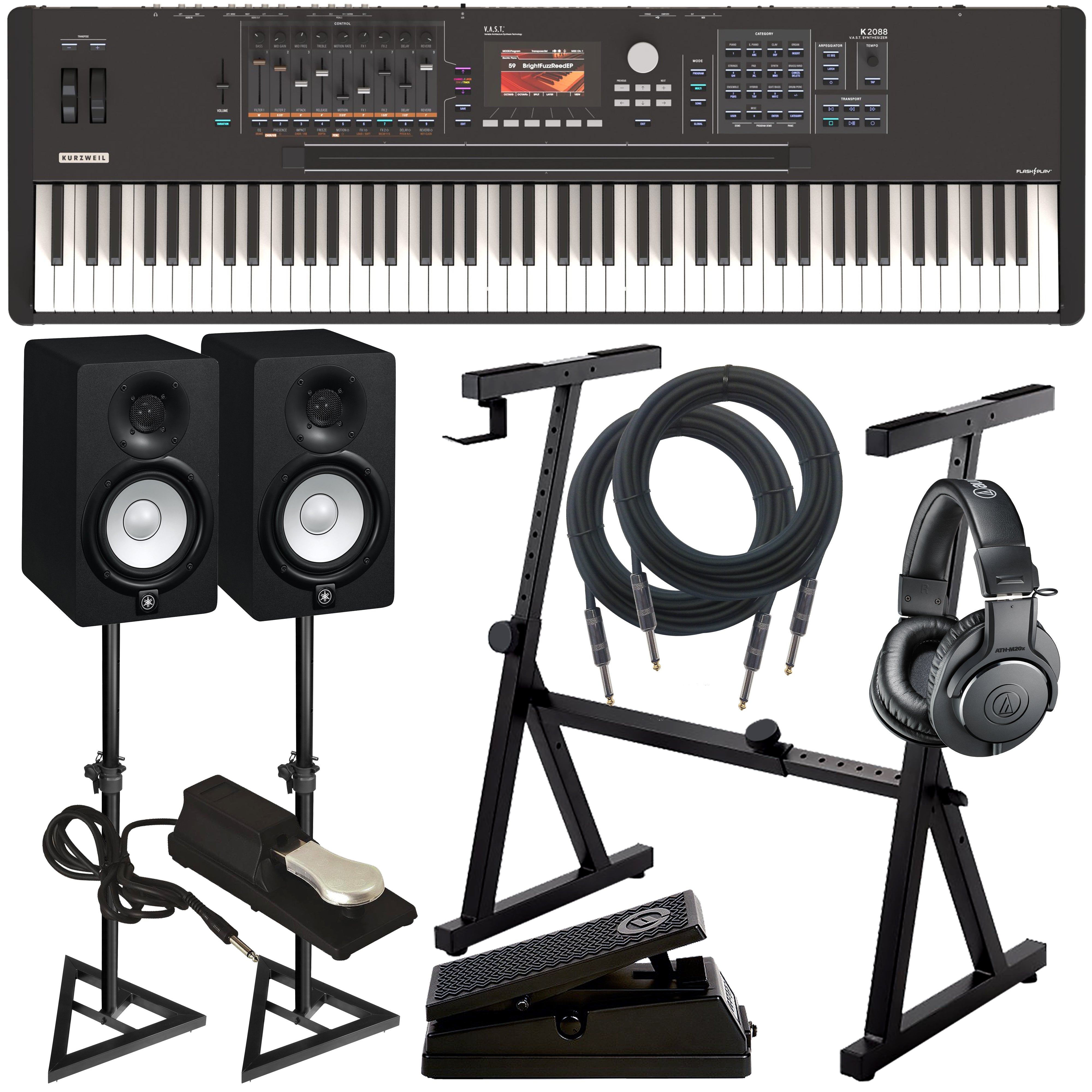 Kurzweil K2088 Synthesizer Workstation STUDIO ESSENTIALS BUNDLE