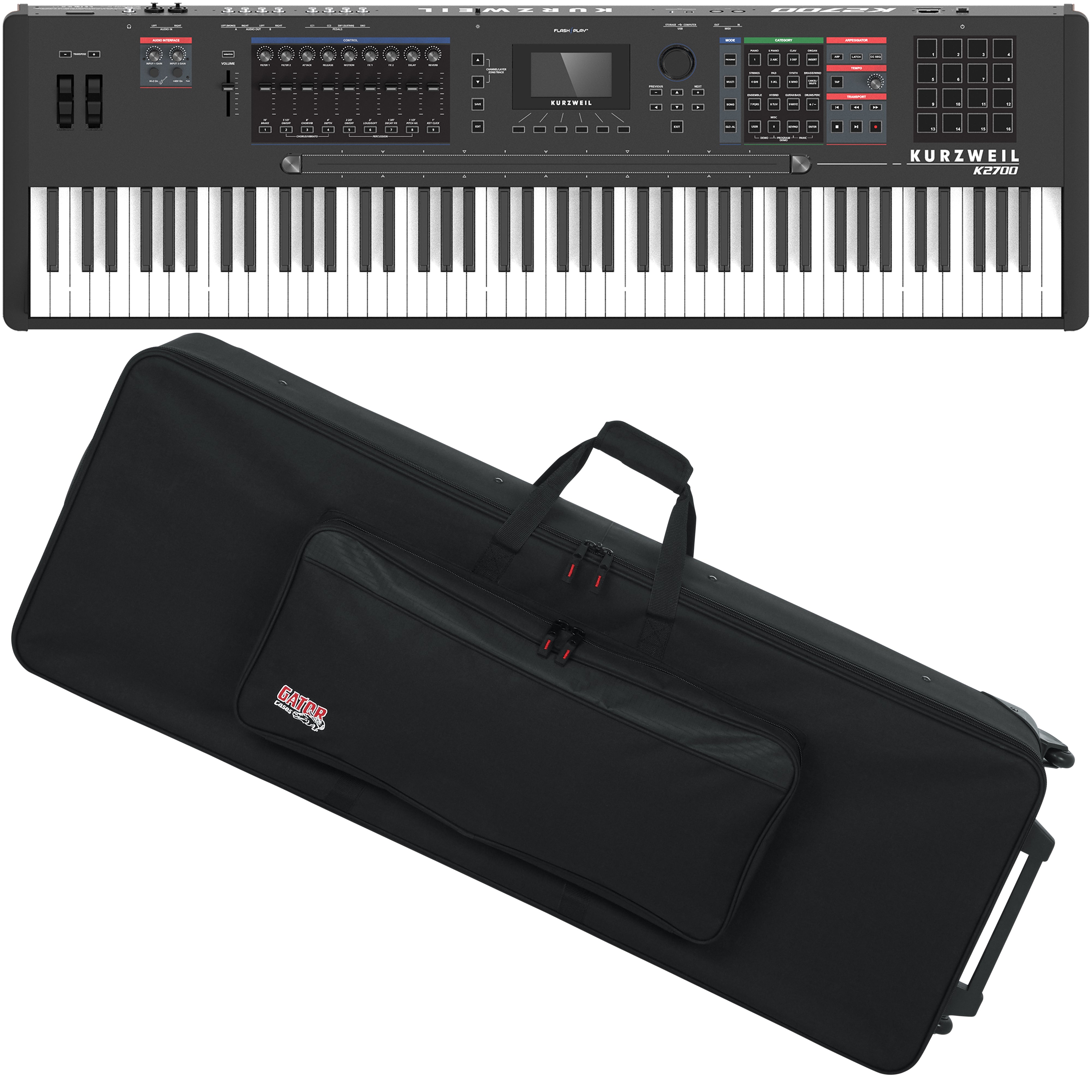 Kurzweil K2700 88-Key Music Workstation and case