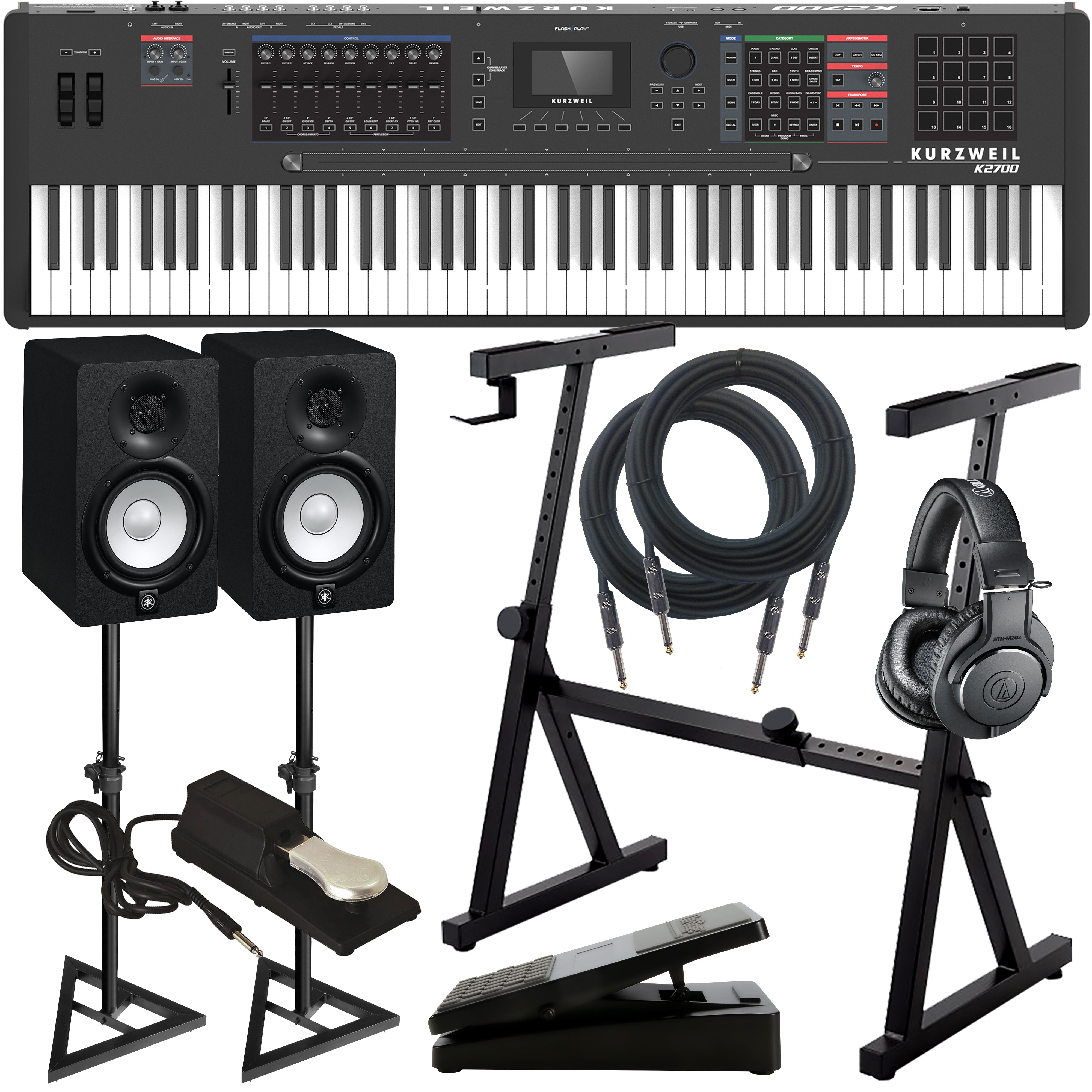 Kurzweil K2700 88-Key Music Workstation STUDIO ESSENTIALS BUNDLE