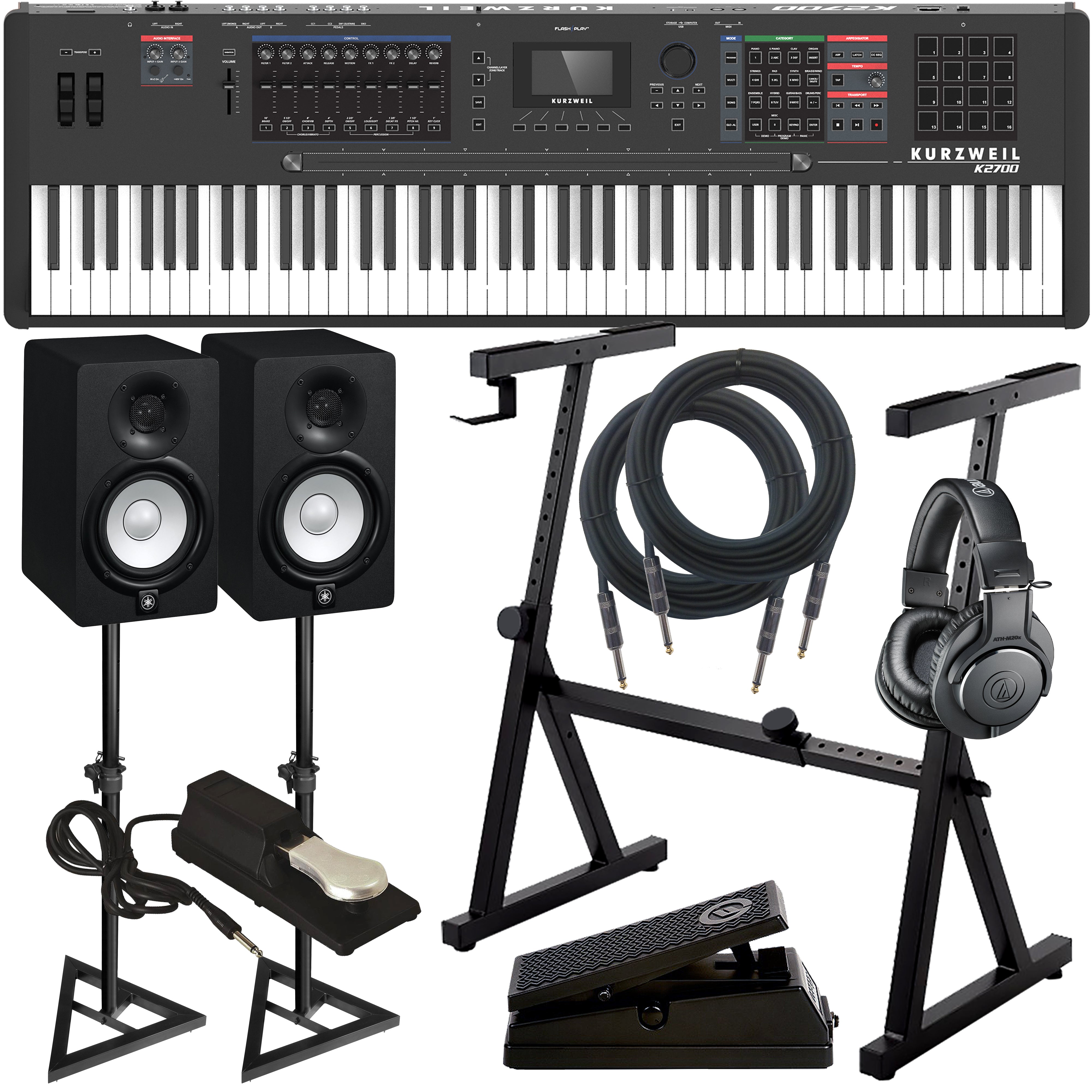 Kurzweil K2700 88-Key Music Workstation STUDIO ESSENTIALS BUNDLE