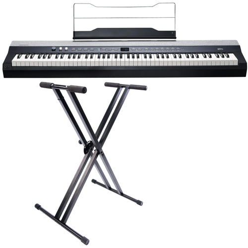 Collage of items included in the Kurzweil KaP1 Digital Piano - Black BONUS PAK