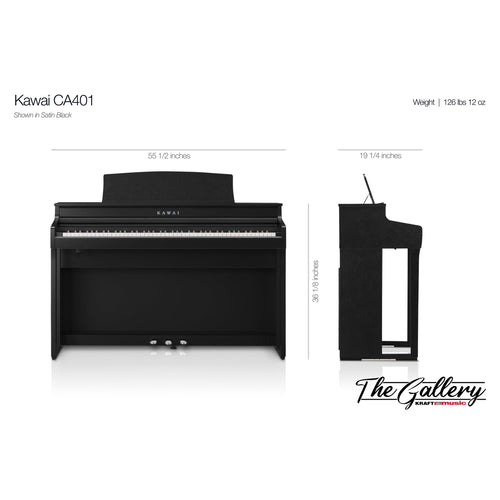 Kawai CA401 Digital Piano - Dimensions 