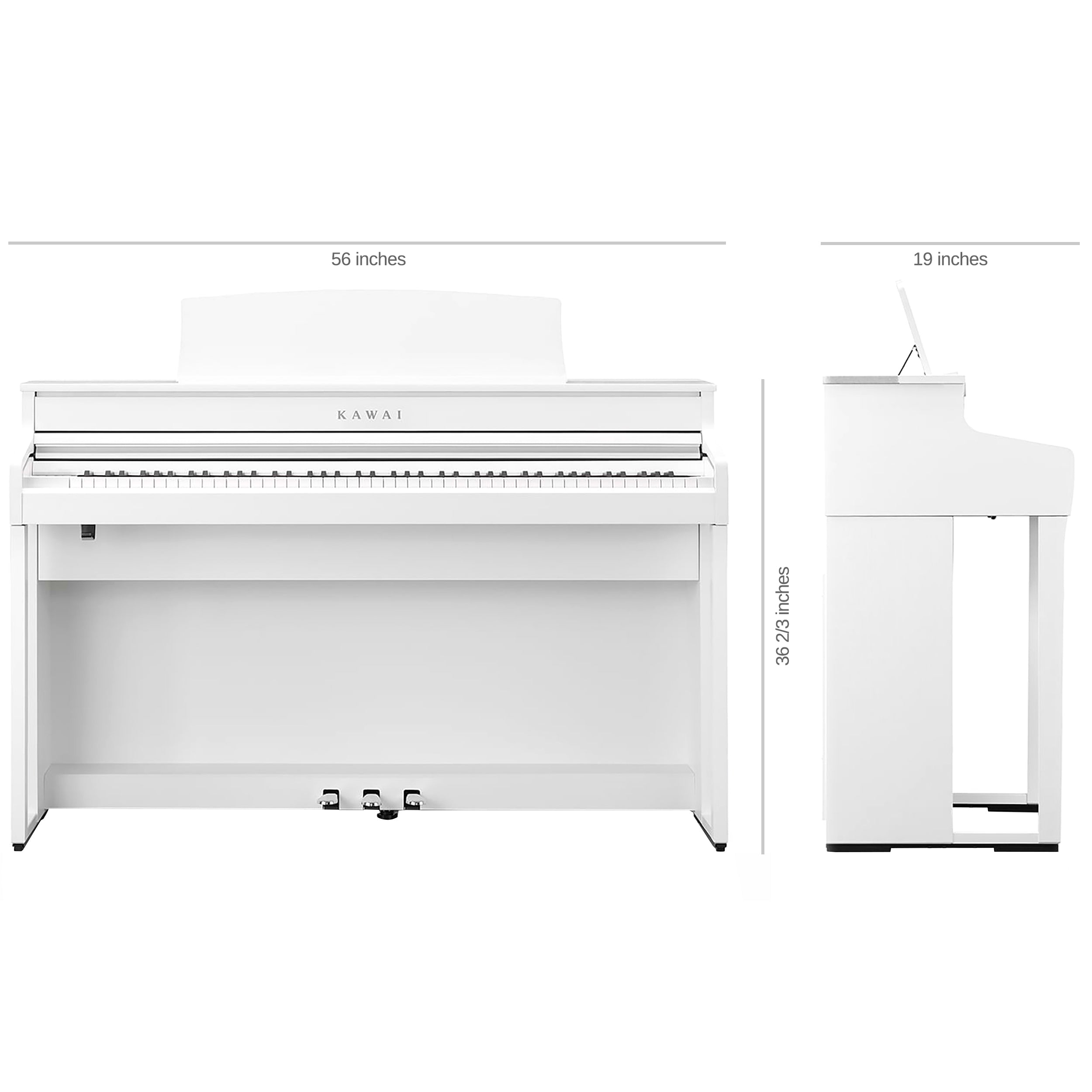 Kawai CA501 Concert Artist Digital Piano - Dimensions