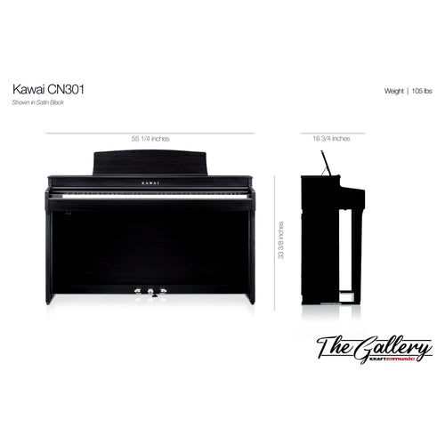 Kawai CN301 Digital Piano - Dimensions 