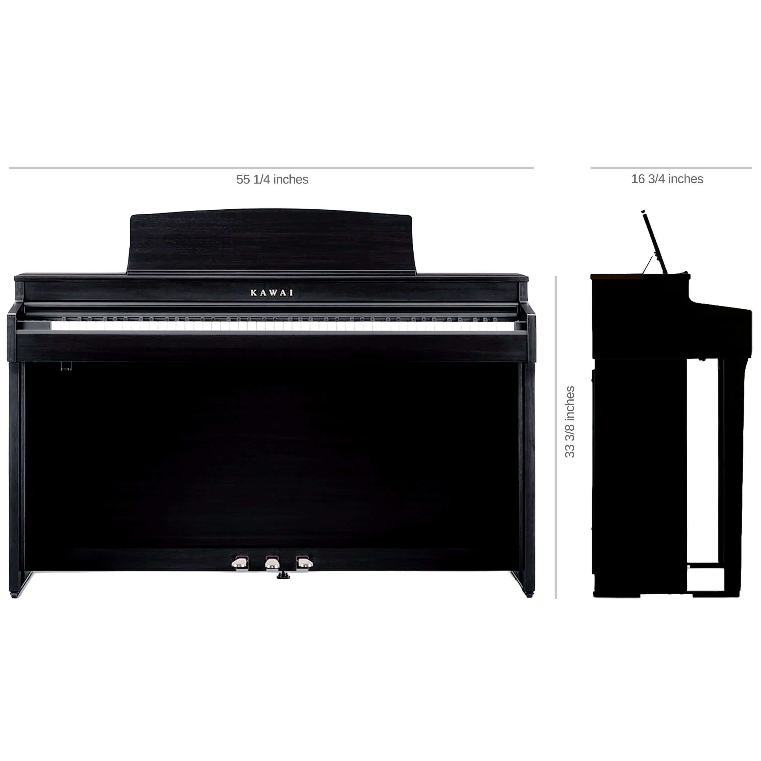 Kawai CN301 Digital Piano - Dimensions 