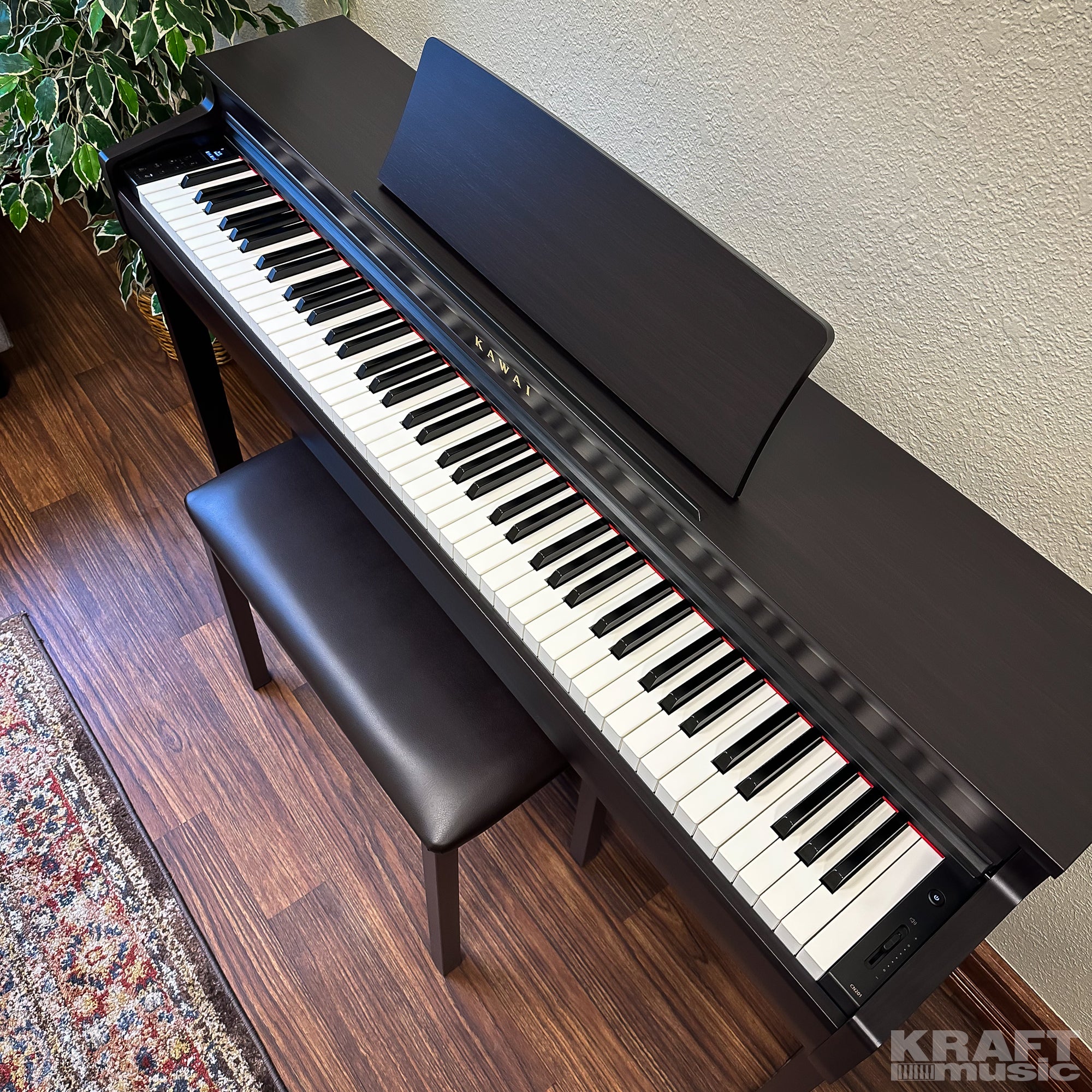 Kawai CN201 Digital Piano - Premium Rosewood - Top view