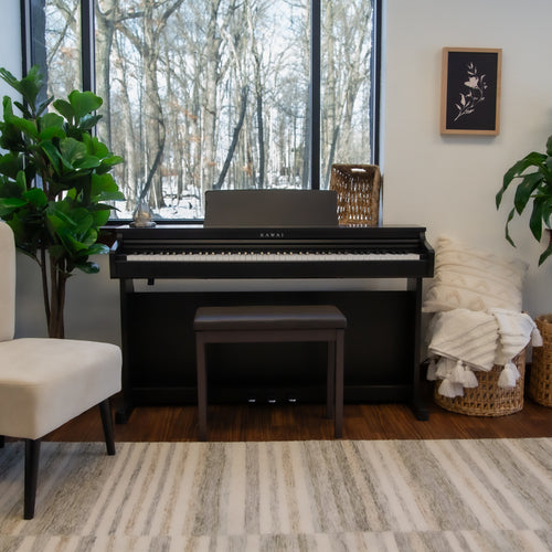 Kawai CX202 Digital Piano with Bench - Rosewood - Front view