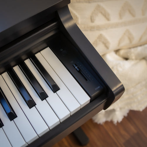 Kawai CX202 Digital Piano with Bench - Rosewood - Power and volume control