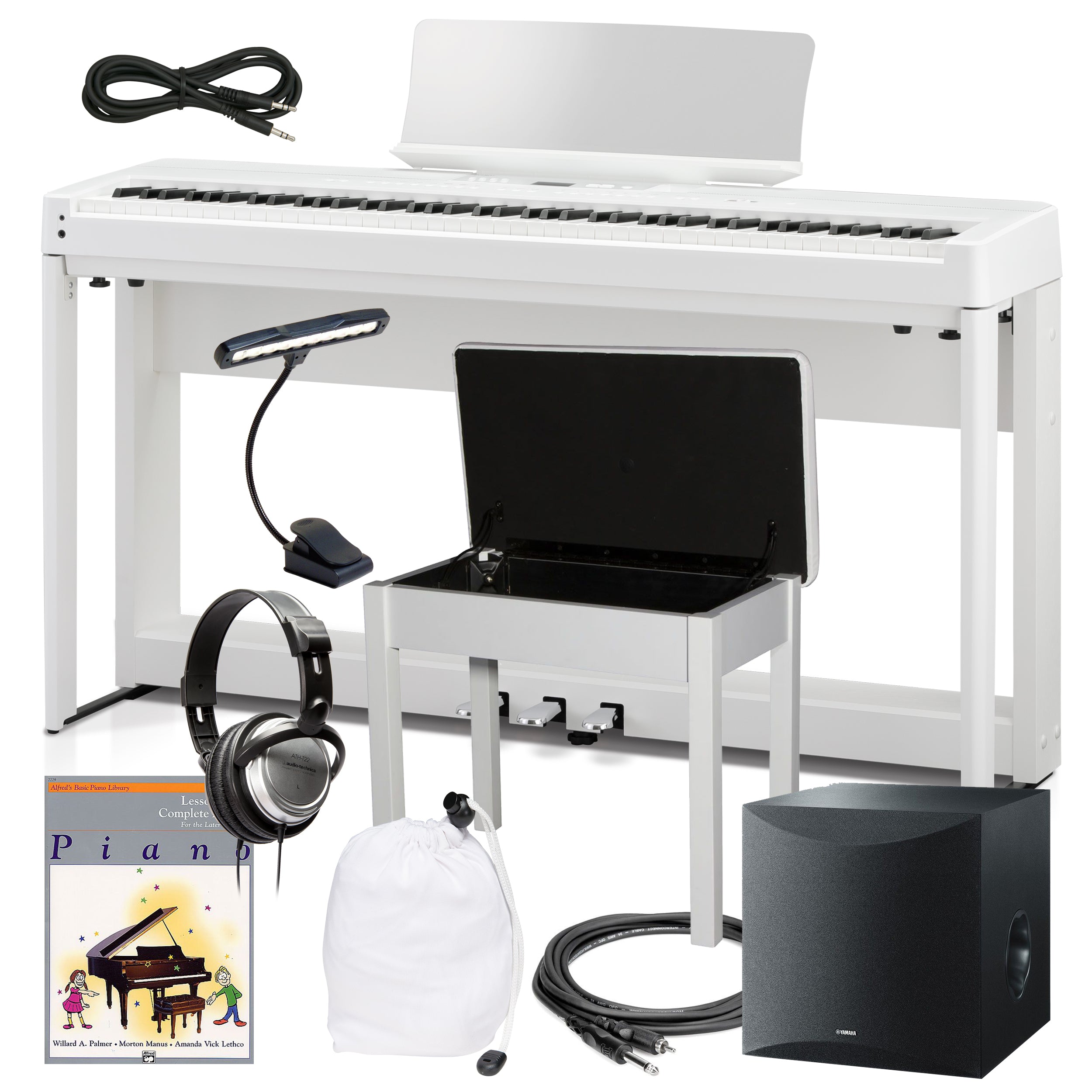 Kawai ES920 Portable Digital Piano - White COMPLETE HOME BUNDLE