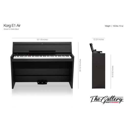 Korg E1 Air Digital Piano - Dimensions 