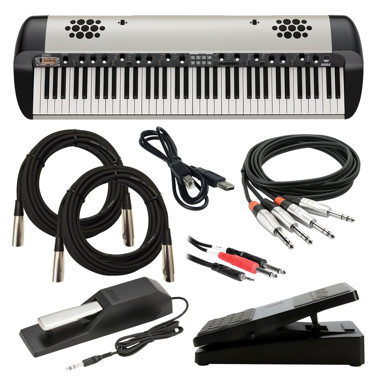 Korg SV-2S 73 Stage Vintage Piano - Vintage Creme CABLE KIT