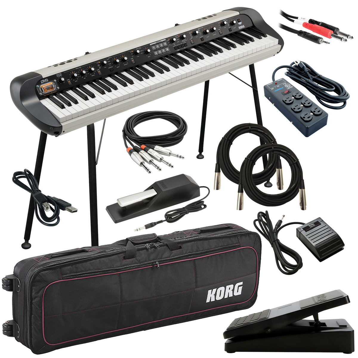 Korg SV-2S 73 Stage Vintage Piano - Vintage Creme STAGE RIG