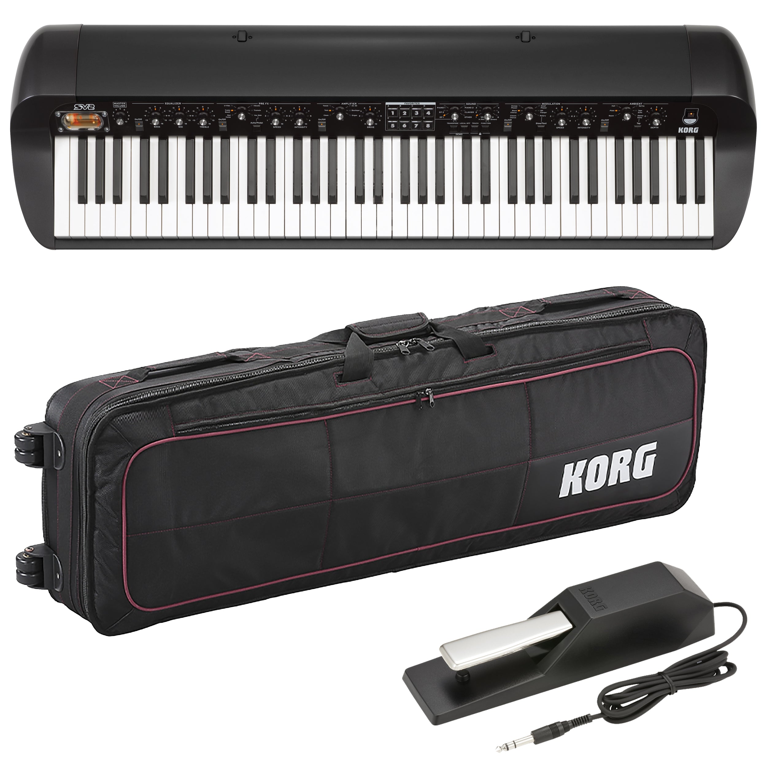 Korg SV-2 73 Stage Vintage Piano - Black CARRY BAG KIT