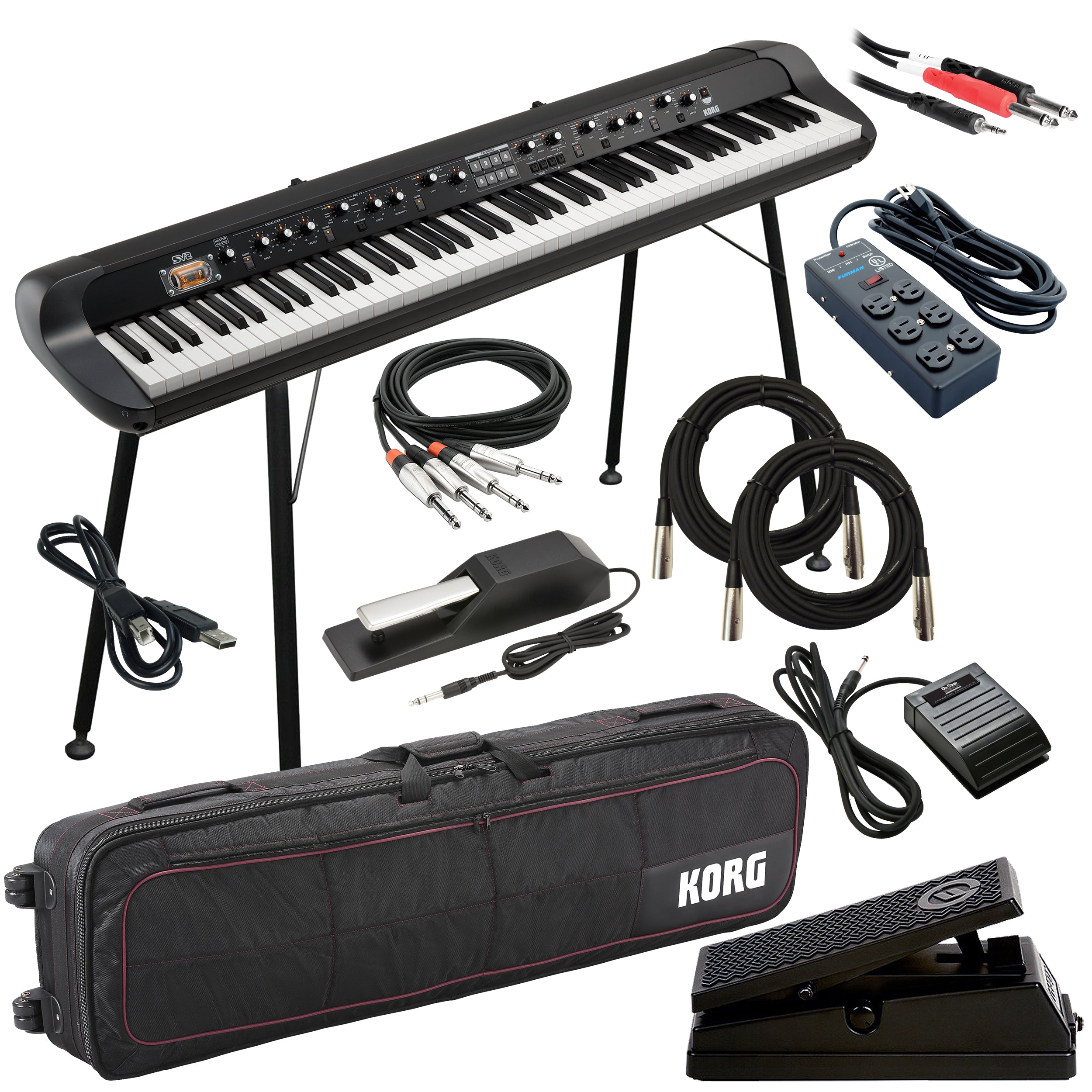 Korg SV-2 88 Stage Vintage Piano - Black STAGE RIG
