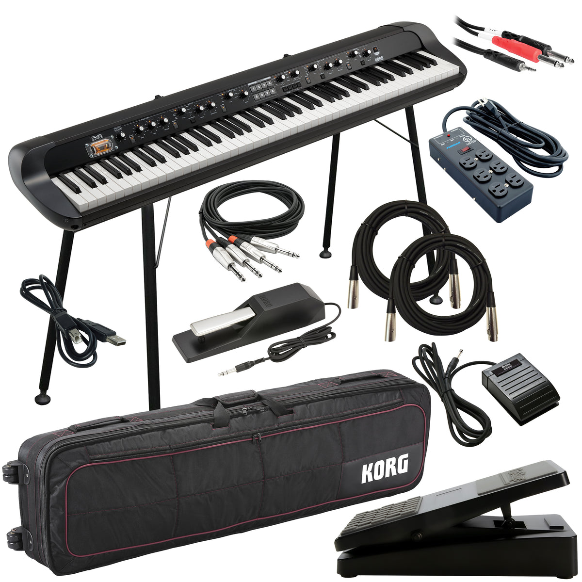 Korg SV-2 88 Stage Vintage Piano - Black STAGE RIG