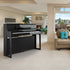 Roland LX-5 Digital Piano with Bench - Polished Ebony in a stylish room
