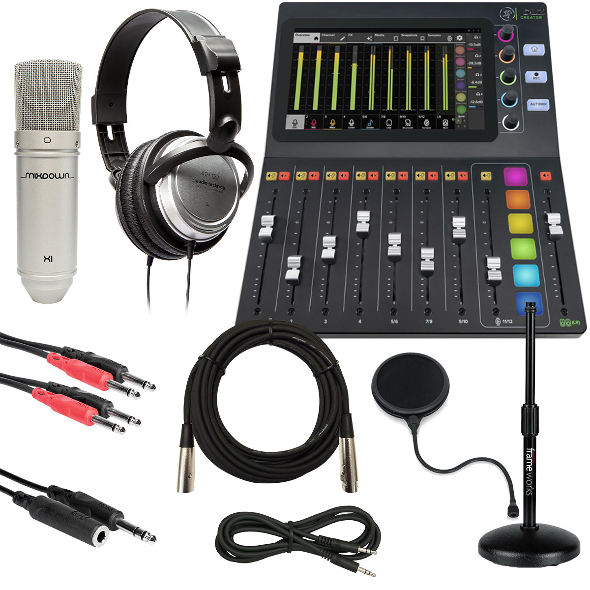 Mackie DLZ Creator Digital Podcasting/Streaming Mixer STUDIO KIT