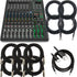Collage image of the Mackie ProFX12v3+ 12 Channel Mixer CABLE KIT