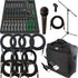 Collage image of the Mackie ProFX12v3+ 12 Channel Mixer PERFORMER PAK